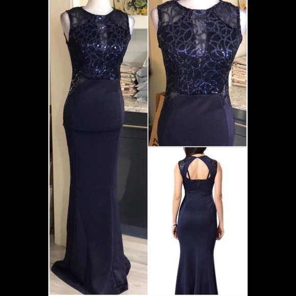 made2envy Dresses & Skirts - Fits 6-8 Navy mesh top mermaid maxi